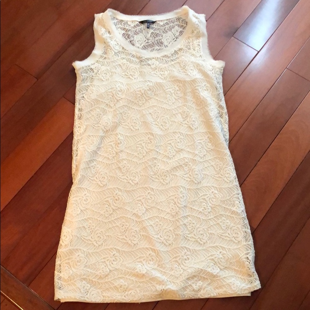Daisy Fuentes szM ivory lace knit dress